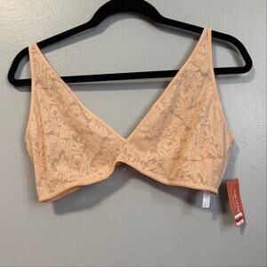 State of Day Nude Blush Stretch Lace Bralette Bra NEW XXL